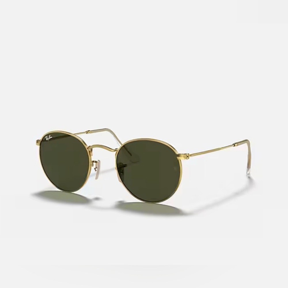 Ray-Ban Gold Frame Round Sunglasses